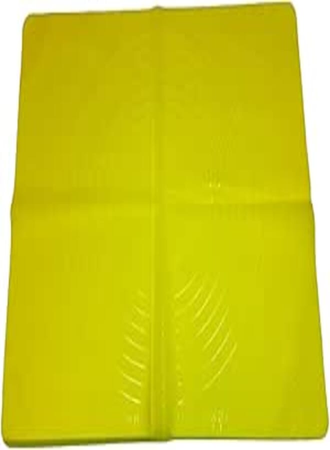 SilicoTech Silicone baking mat for pastry rolling with measurements, reusable non-stick silicone baking mat for housewife - 45 cm x 35 cm (Yellow)