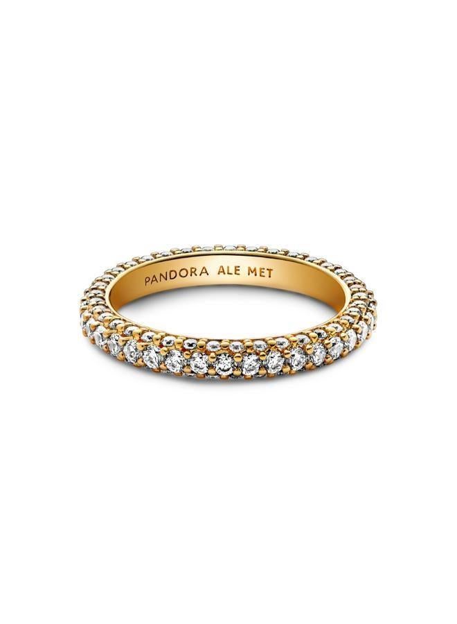 PANDORA 14k Gold-plated ring with clear cubic zirconia - Image 2