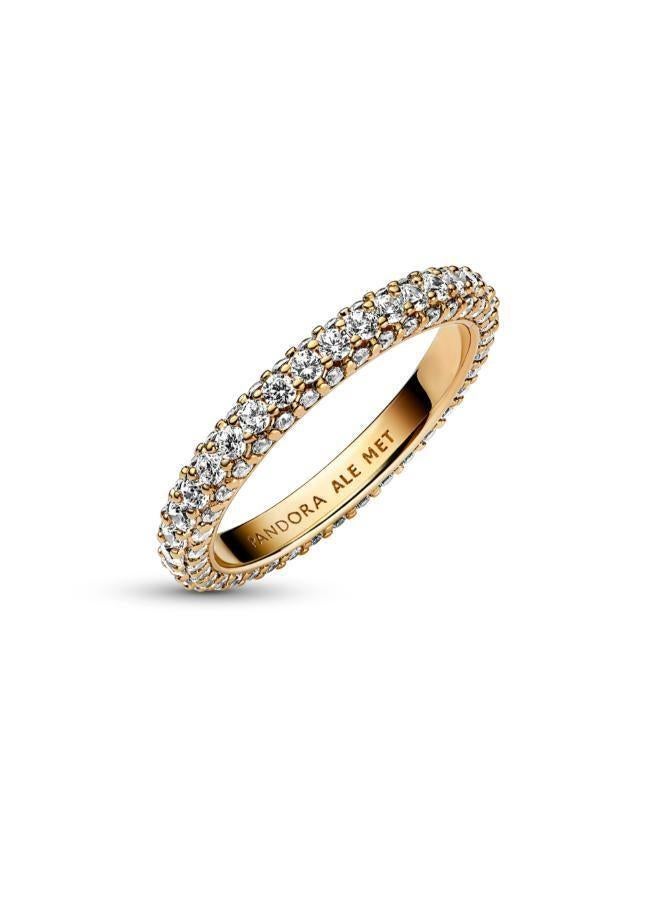 PANDORA 14k Gold-plated ring with clear cubic zirconia - Image 3