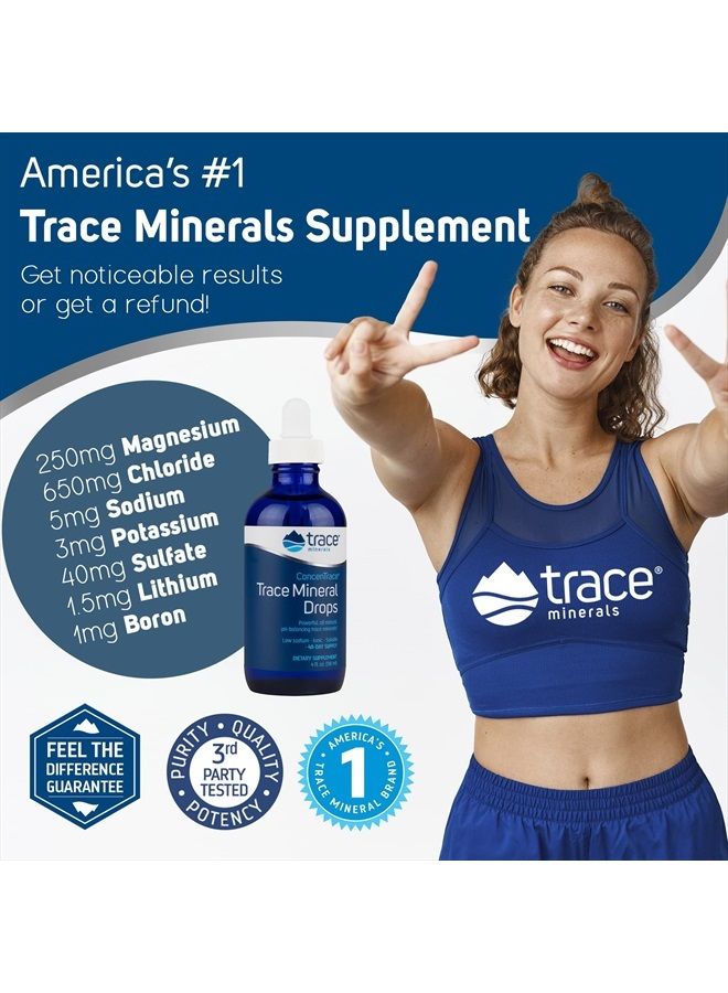 Trace Minerals ConcenTrace Drops | Full Spectrum Minerals | Ionic Liquid Magnesium, Chloride, Potassium | Low Sodium | Energy, Electrolytes, Hydration | 48 Day Supply, 4 fl oz Glass Bottle - Image 5