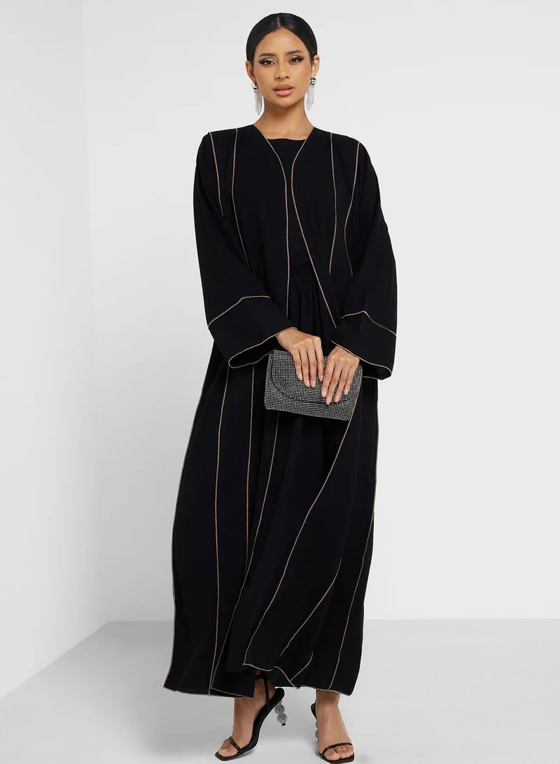 Khizana Abaya with Skirt Set & Sheila