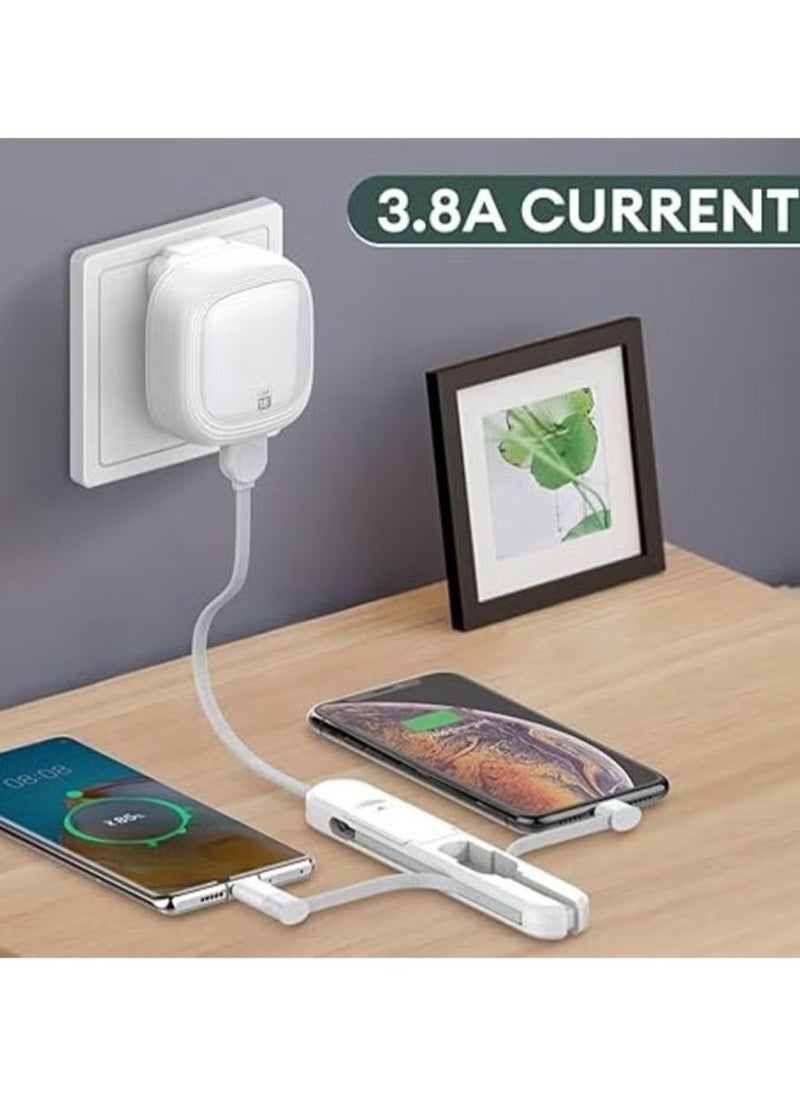 JAJEEK LC130 3-in-1 USB Cable with Type-C Connector – 3.8A Fast Charging & Data Transfer, Universal Mobile Phone Charger Cable for iPhone, Android, and USB-C Devices - Image 5