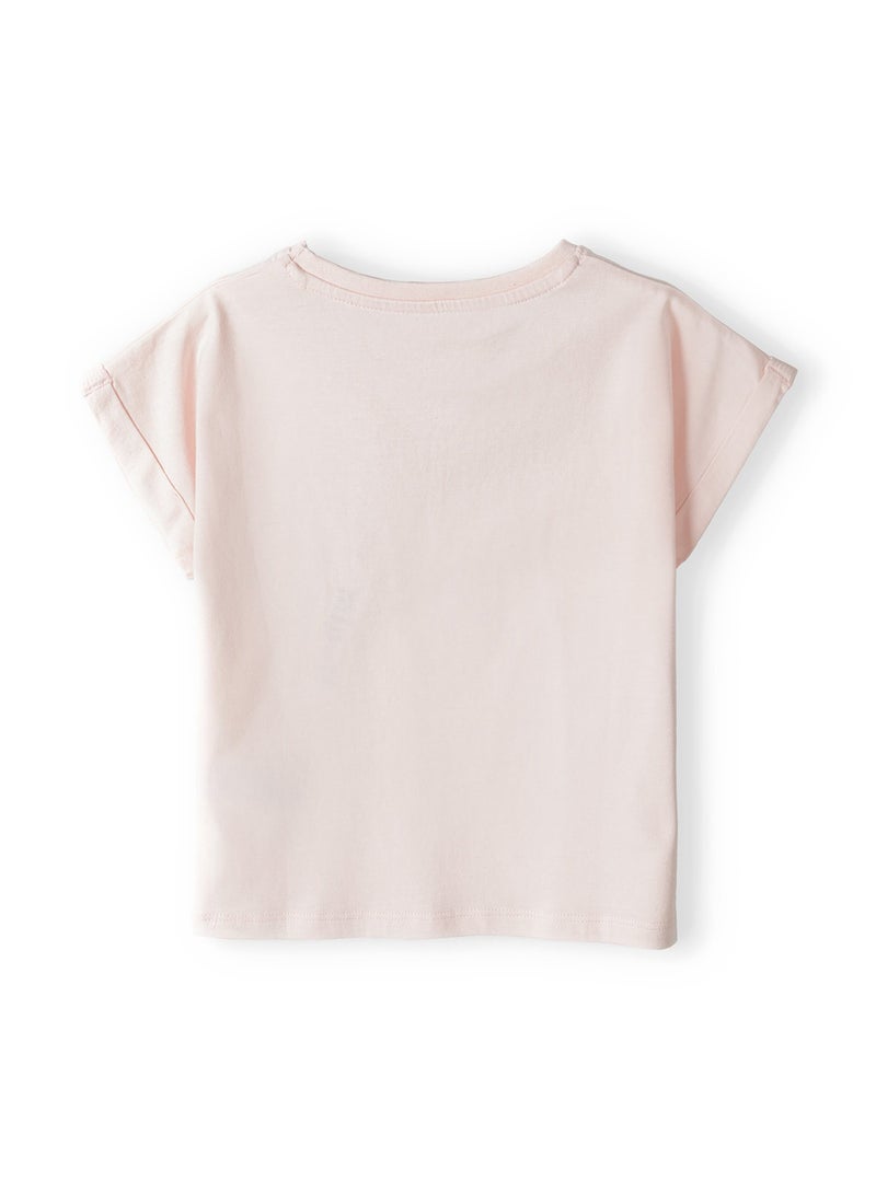 MINOTI Girls Short Sleeve T-Shirt with Glitter Detail - Image 2