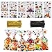OWill 120 Pcs Halloween Cellophane Treat BagsHalloween Candy Bags with130 Pcs Gold and Black Twist Ties Trick or Treat Goodie Bags for Halloween Party Supply106 51 inch - Image 1
