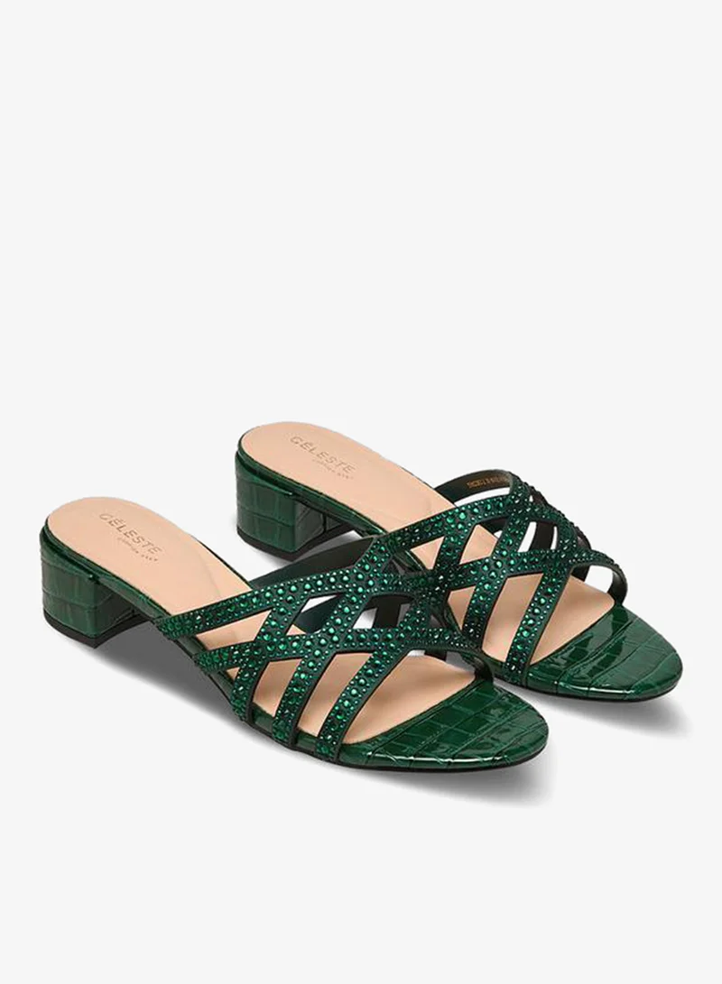 سيليست Women Block Heel Sandals Ramadan Collections