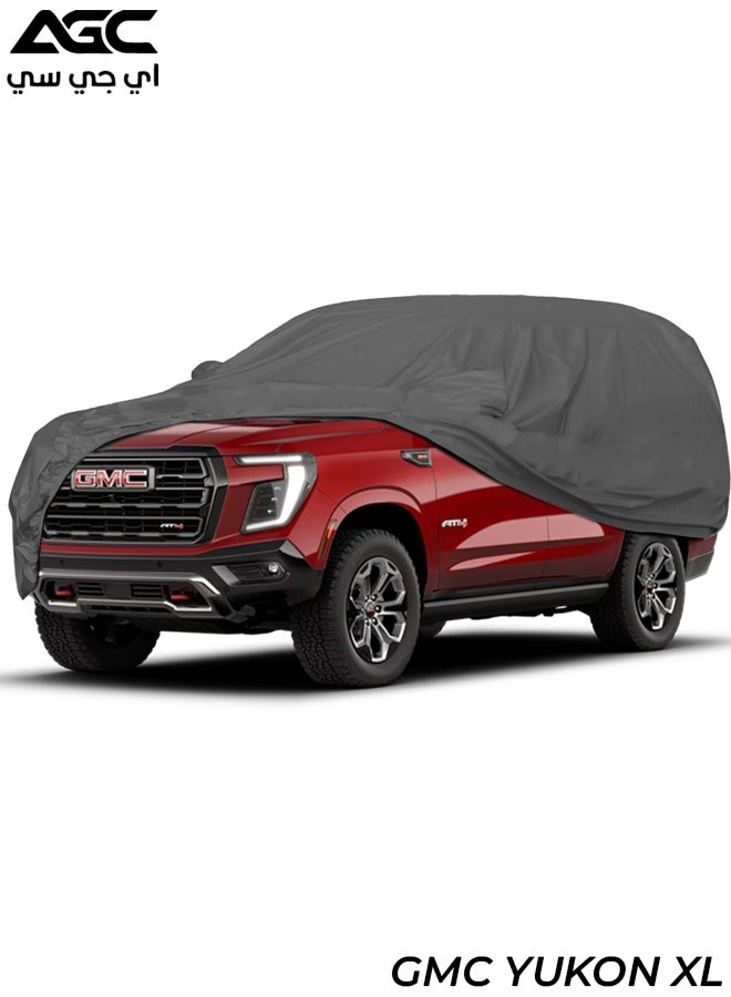 اي جي سي غطاء سيارة AGC GN10459 لجميع الأحوال الجوية لسيارة GMC Yukon XL - مقاوم للماء والغبار والأشعة فوق البنفسجية والحرارة، يحمي من الشمس والثلج والمطر والخدش والصدأ، سهل التركيب، قابل للغسل في الغسالة، خفيف الوزن، أقسام مرآة، دعم مرن للزوايا، خياطة ثلاثية من أجل المتانة. - Image 1