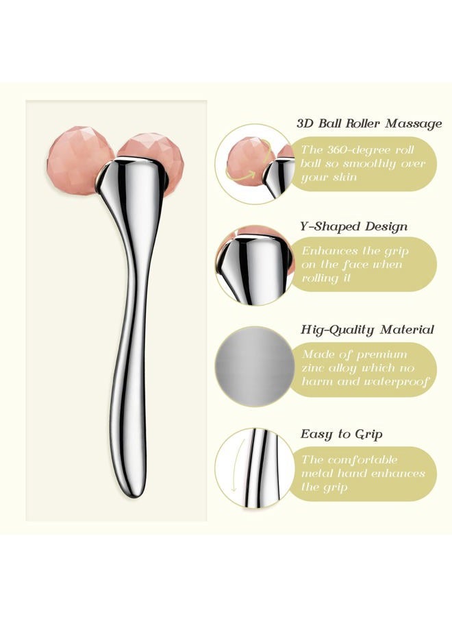 Tekson Faical Roller Massager, 3D Metal Face Massage Tool for Reduce Puffiness, Remove Eye Wrinkles, Face Lift, Increase Firmness, Anti-Aging, Skin Tightening - Image 2