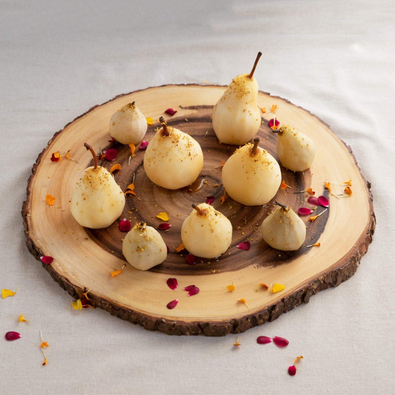 Thirteen Chefs Villa Acacia Live Edge Wood Serving Platter Natural Acacia Wood and Organic Raw Bark Edge Extra Large - Image 5