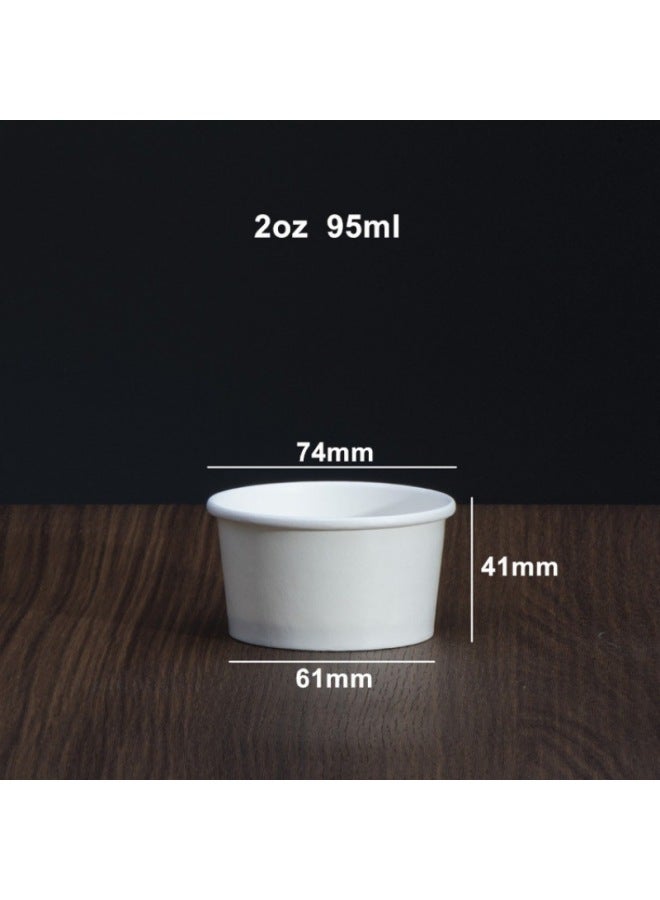 Ice Cream Cup Diy Stall Creative Disposable Ice Cream Paper Cup Ice Cream Cake Stall Commercial Yogurt Printing-Color:2oz 50 Pieces Without Cap-Capacity:Default Items - Image 1