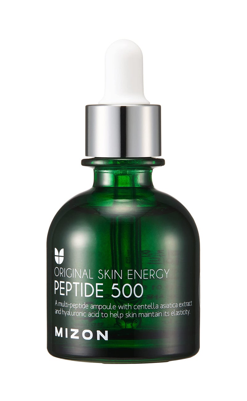 MIZON Peptide 500 Ampoule Peptides Adenosine Hyaluronic Acid Centella Asiatica Skin Elasticity Moisturizing Collagen Booster Korean Serum (1.01 fl. oz) - Image 1