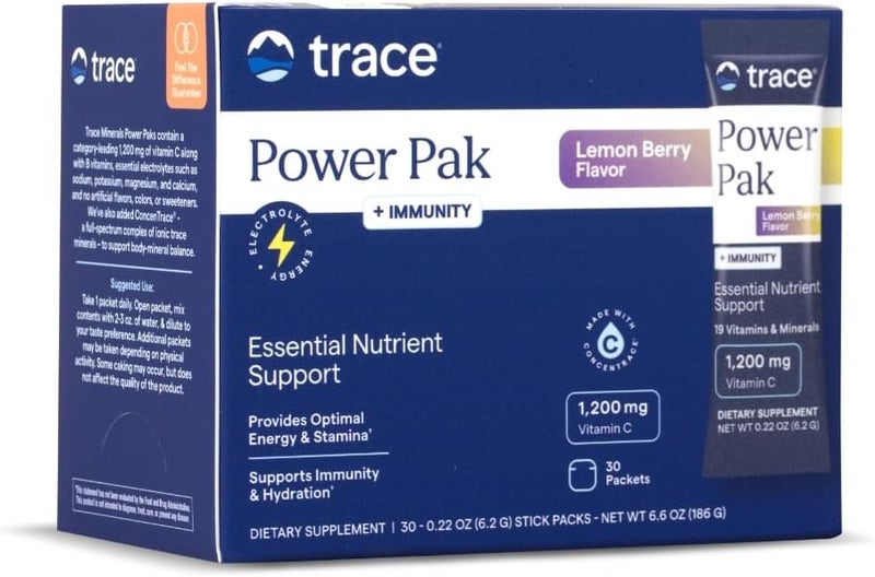Trace Minerals Power Pak Lemon Berry Flavor for Immunity Support - Image 1