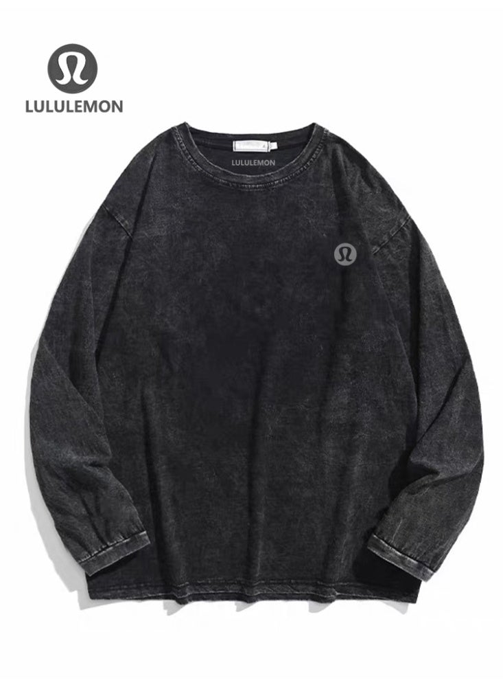 Lululemon Washed Long-Sleeve Shirt - Unisex Oversize Fit, Soft Distressed Fabric, Minimalist Logo, Multi-Color Options, Sport & Daily Casual Styling Top - Image 5