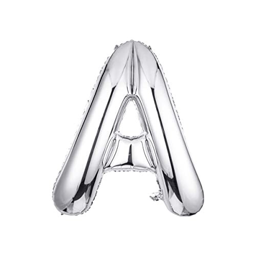 JUST PARTY Silver Letters Alphabets Foil Balloons for Birthday/Anniversary/Bachelorette/Wedding/Farewell & Other Ocassions, Make Your Own Custom Phrase - Image 1