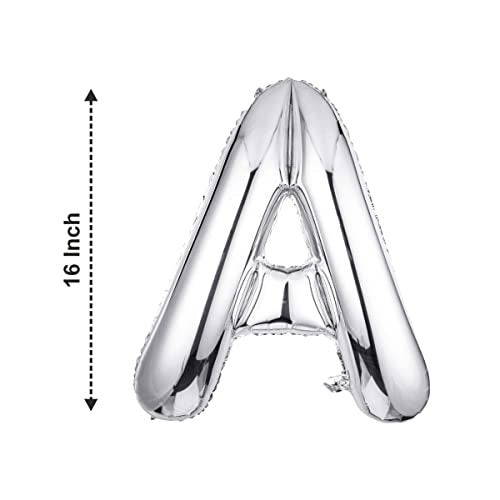 JUST PARTY Silver Letters Alphabets Foil Balloons for Birthday/Anniversary/Bachelorette/Wedding/Farewell & Other Ocassions, Make Your Own Custom Phrase - Image 3