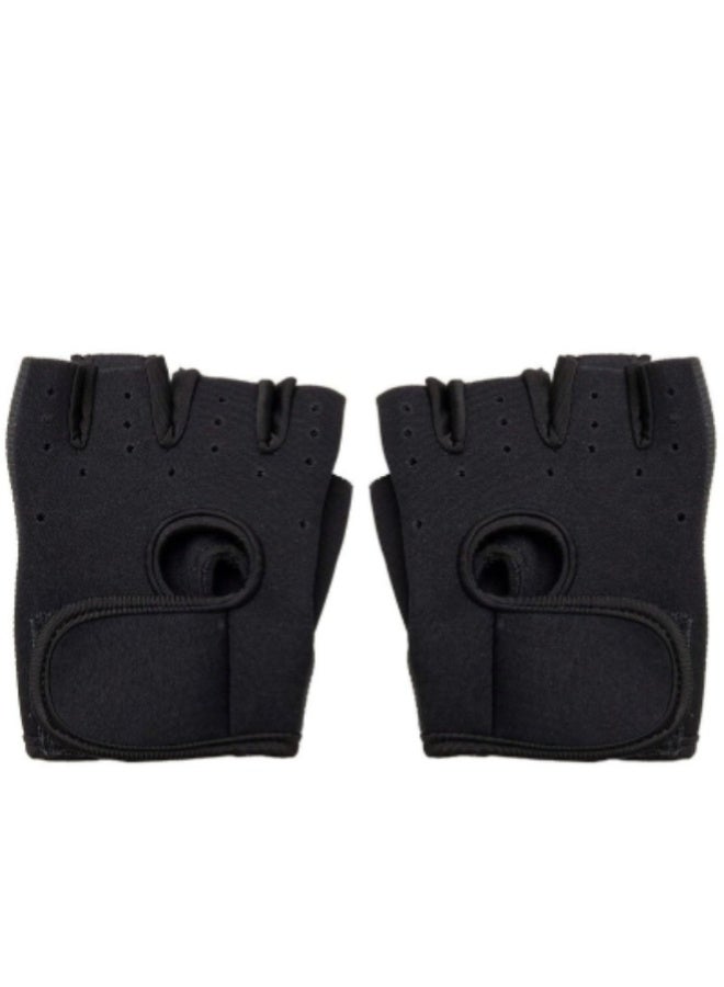 ارواق مجموعة قفازات التمرين للرجال والنساء - قفازات رياضية مفتوحة الأصابع مع دعم للمعصم وقبضة مانعة للانزلاق لرفع الأثقال واللياقة البدنية والرياضة - متوفرة بمقاسات صغيرة ومتوسطة وكبيرة (أسود، زوج واحد) - Image 2