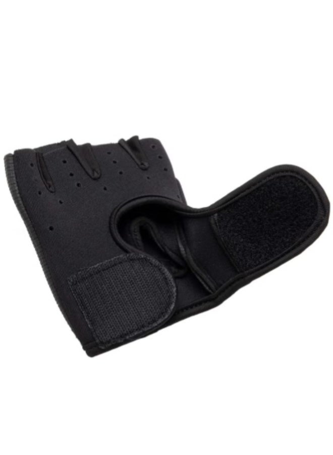 ارواق مجموعة قفازات التمرين للرجال والنساء - قفازات رياضية مفتوحة الأصابع مع دعم للمعصم وقبضة مانعة للانزلاق لرفع الأثقال واللياقة البدنية والرياضة - متوفرة بمقاسات صغيرة ومتوسطة وكبيرة (أسود، زوج واحد) - Image 5