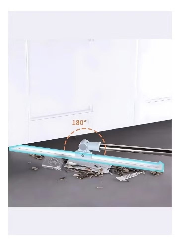 Silicone Rubber Floor Wiper Long Handle Window Shower Cleaner with Extendable and Adjustable Stainless Poles for Glass Bathroom Floor Cleaning - Image 3