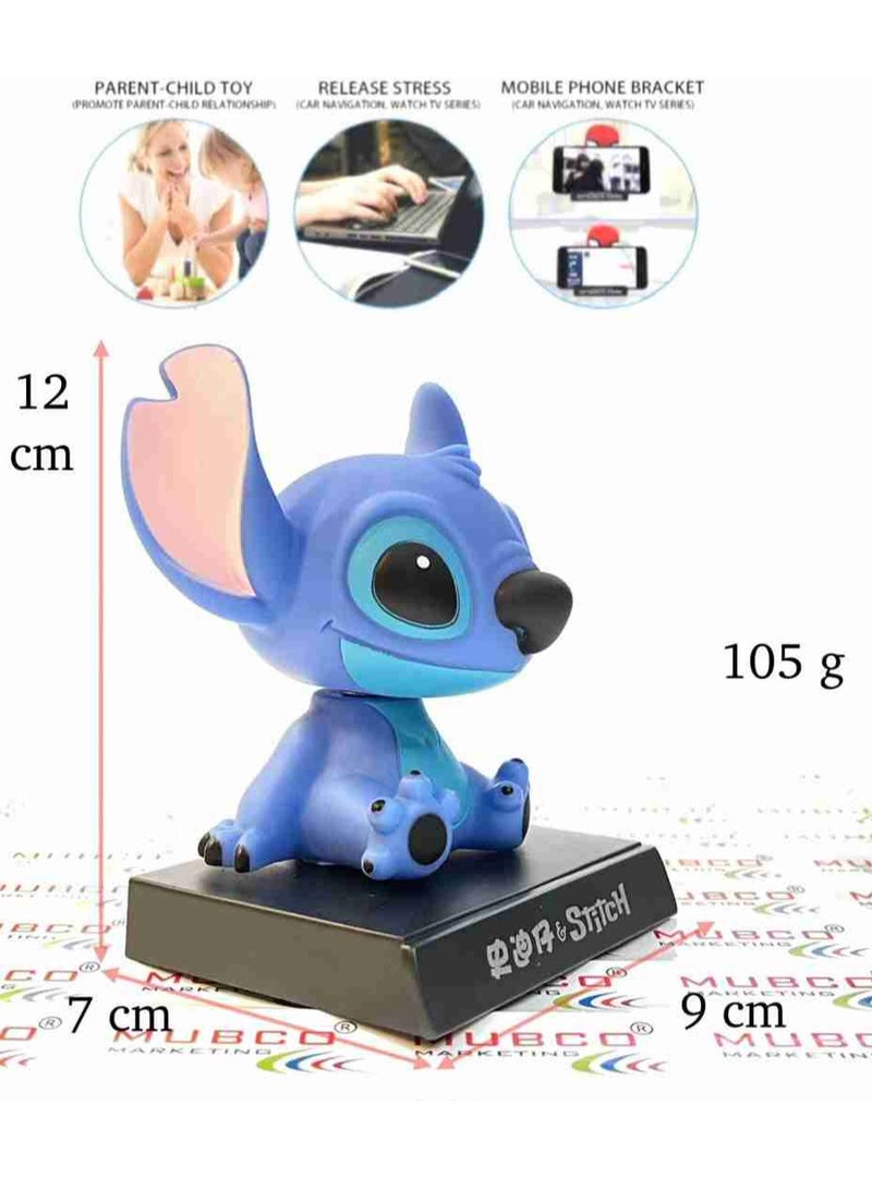 Stitch Action Figure Limited Edition, Bobblehead with Mobile Holder for Car Dashboard, Office Desk & Study Table