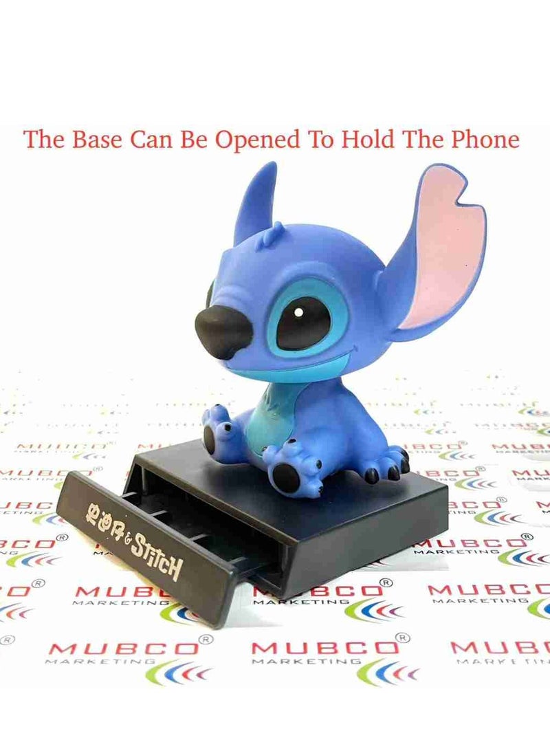 Stitch Action Figure Limited Edition, Bobblehead with Mobile Holder for Car Dashboard, Office Desk & Study Table
