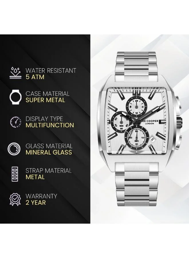 Lee Cooper  Men's Metal MULTIFUNCTION Watch LC08344.330 - 40X50 mm for Men | Best Price UAE