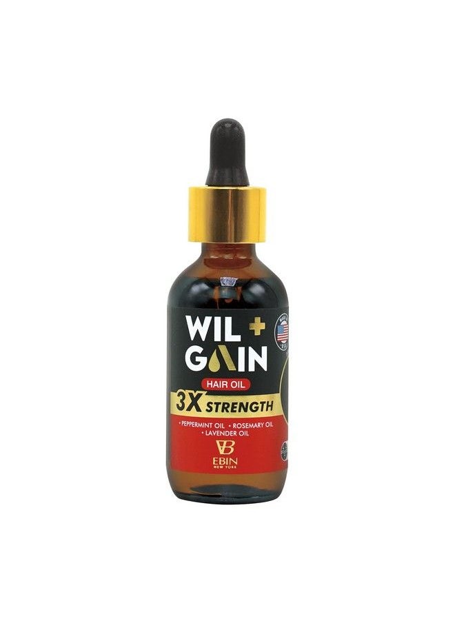 EBIN NEW YORK - Wil+Gain Hair Growth Oil Peppermint+Rosemary+Lavender Oil (Soothing & Stimulating) Treatment For Stronger Thicker Longer Hair Natural Hair Growth Thickening Treatment - Image 1