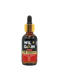Wil+Gain Hair Growth Oil Peppermint+Rosemary+Lavender Oil (Soothing & Stimulating) Treatment For Stronger Thicker Longer Hair Natural Hair Growth Thickening Treatment