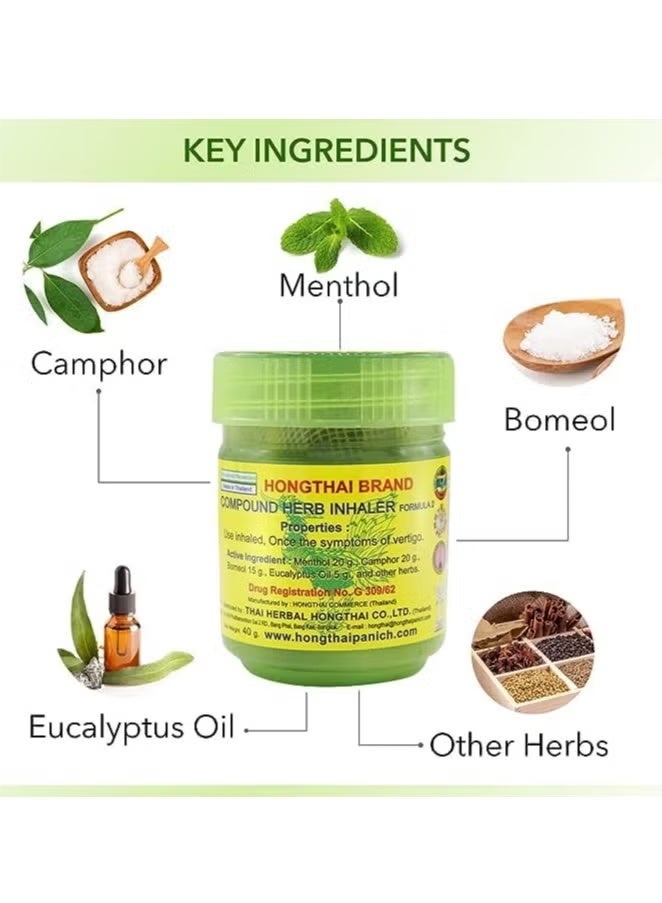 Hong Thai Compound Thai Herb Inhalant, Pack of 3, (Packaging May Vary) - Image 2