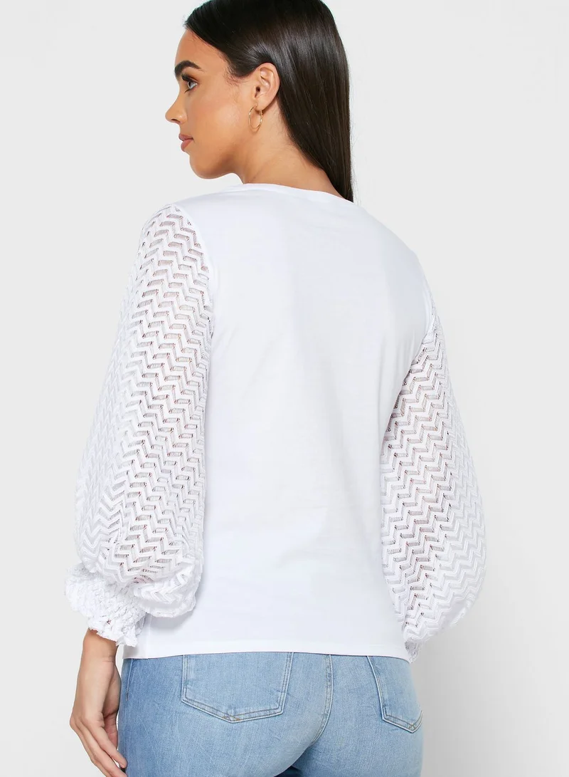 DOROTHY PERKINS Puff Sleeve Lace Top