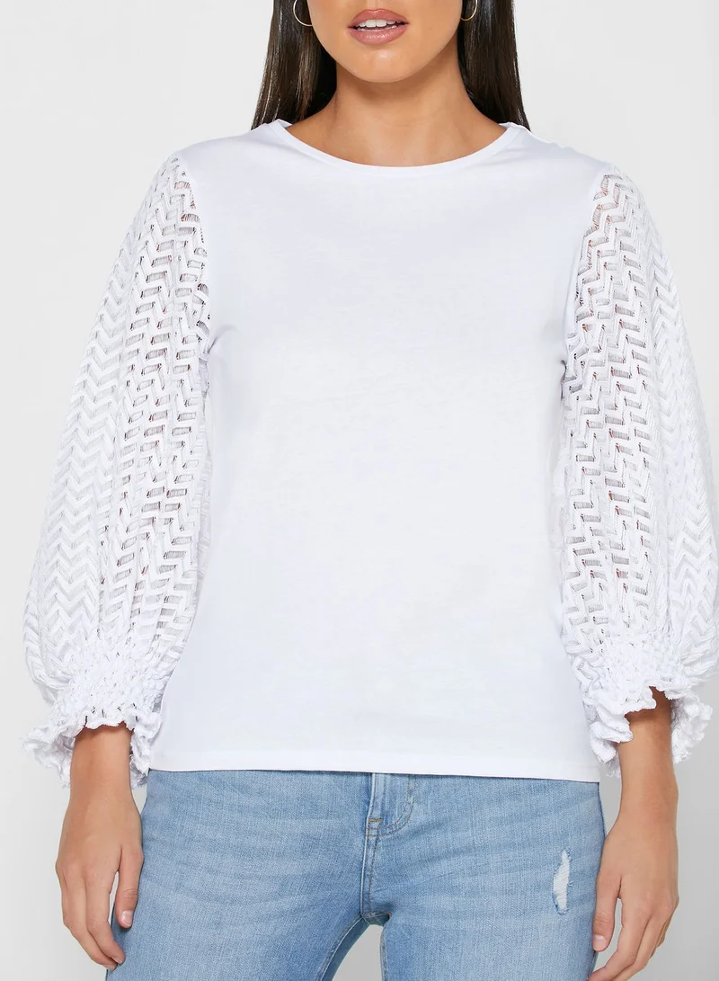 DOROTHY PERKINS Puff Sleeve Lace Top