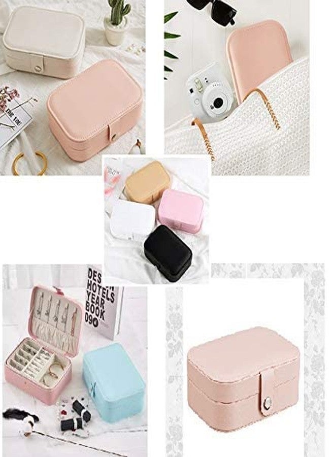 HOMENITY هومينيتي® - منظم صندوق مجوهرات جلدي، حقيبة سفر صغيرة، علبة زينة للقلائد والخواتم والأساور (متعددة الألوان) - Image 3