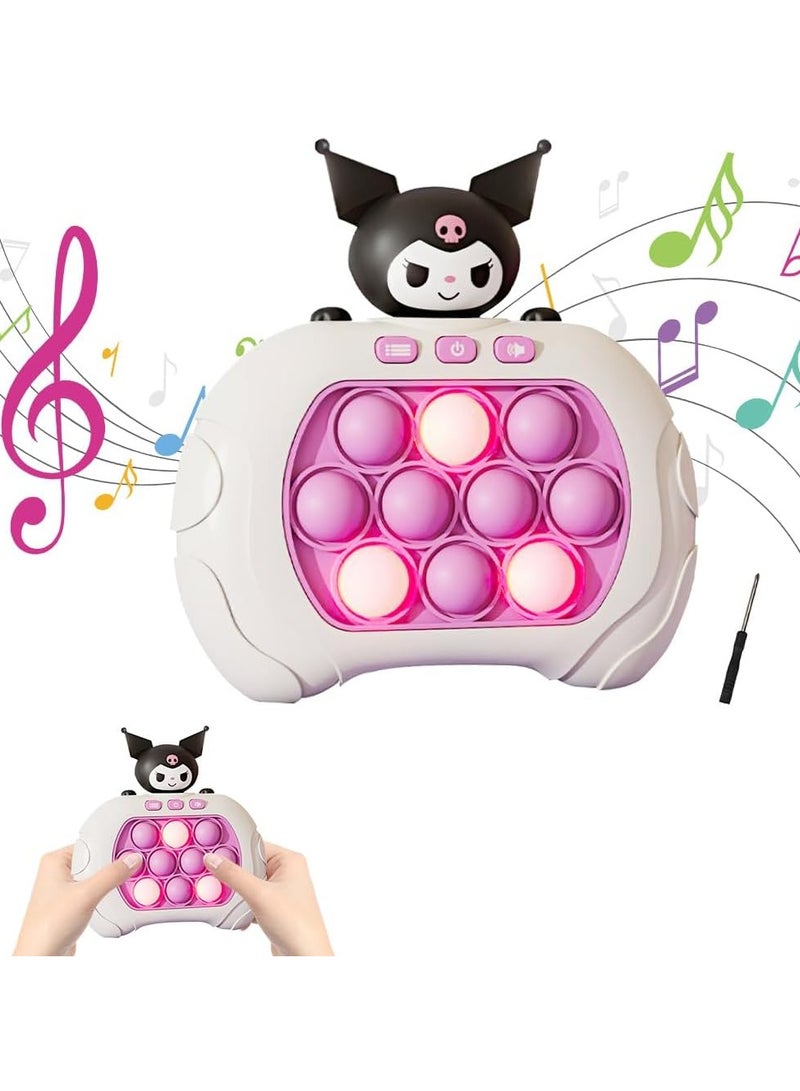 Quick Push Bubble Game, Light Up Pop Game Fidget Toys, Pop It Fidget Toy, Bubble Sensory Squeeze Toys, Push Bubble Fidget, Decompression Toy Children Adults-Package Shape May Vary - Image 1