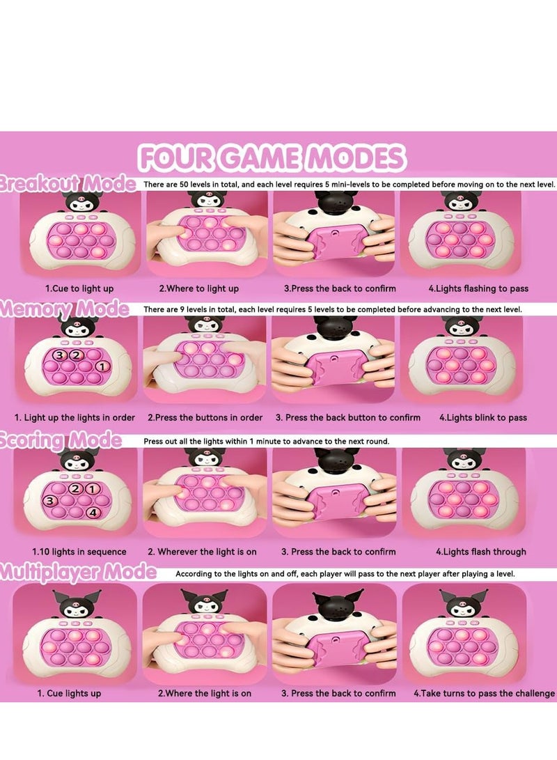 Quick Push Bubble Game, Light Up Pop Game Fidget Toys, Pop It Fidget Toy, Bubble Sensory Squeeze Toys, Push Bubble Fidget, Decompression Toy Children Adults-Package Shape May Vary - Image 4