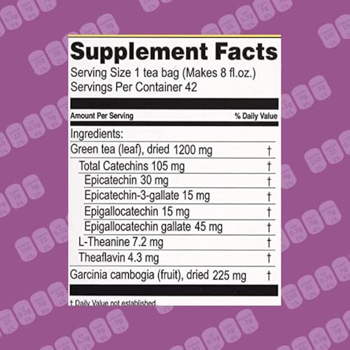 HYLEYS Tea Garcinia Cambogia Green Tea with Assorted Flavors - 42 Tea Bags - Image 2