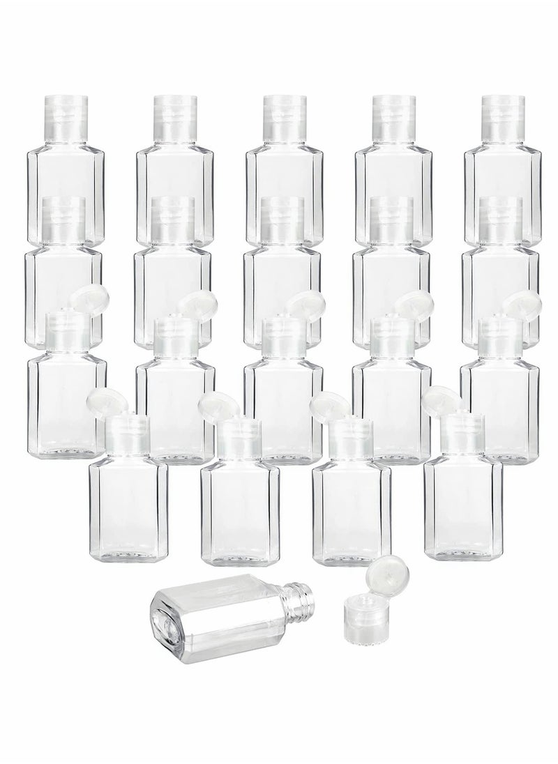 KASTWAVE - Travel Plastic Bottles, Clear with Flip Cap Portable Empty Hand Sanitizer, Refillable Reusable Bottles Squeezable Toiletry/Cosmetic Bottles - Image 1