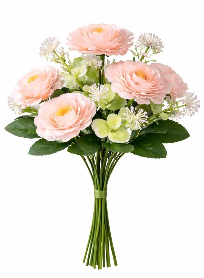 12FOR COLLECTION 1 Bunch Artificial Rose Flower (ONLY Flower -Without Vase Pot) for Home Decor, Office, Bedroom, Balcony, Living Room, Table Decoration Items (Light Orange) - Image 1