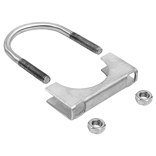 PALOZO 4 inch Heavy Duty U-Bolt Exhaust Clamp for 4" OD Exhaust Tail Pipe Diameter, Stainless Steel Muffler U-Bolt Clamps, Pack of 2 - Image 5