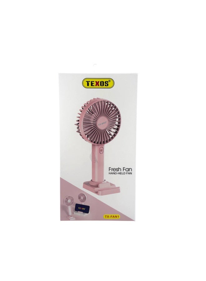 TEXOS FAN-1 Fresh Fan Hand-Held Portable Cooling Fan with Phone Stand - Image 1