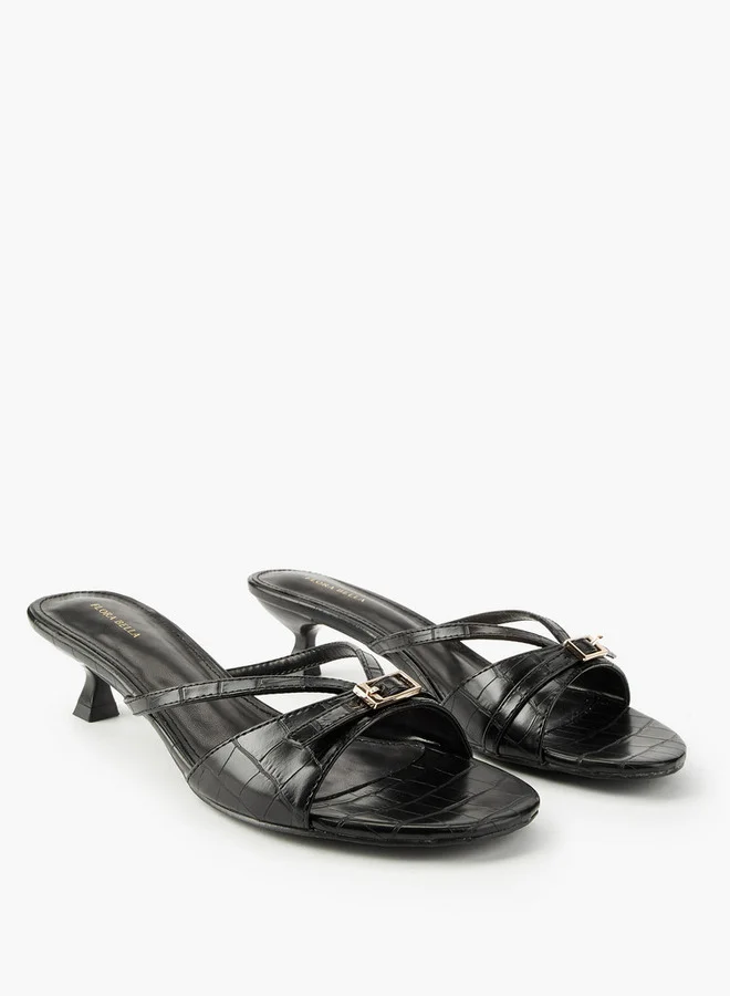 Women's Kitten Heel Slip-On Sandals