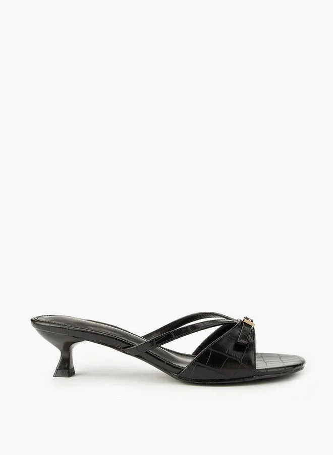 Women's Kitten Heel Slip-On Sandals