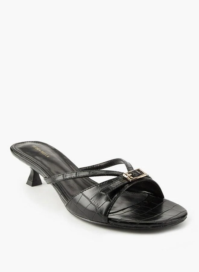 Women's Kitten Heel Slip-On Sandals