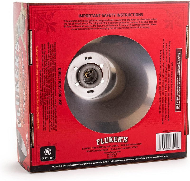 Fluker's Deluxe Repta-Clamp Lamp with Switch for Reptiles - 10-Inch Black Dome - Image 4