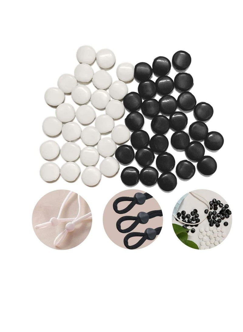 Y&D Drawstrings Elastic Cord Adjuster Locks Silicone Toggles Non Slip Stopper Round Adjustment Buckle  - Image 1