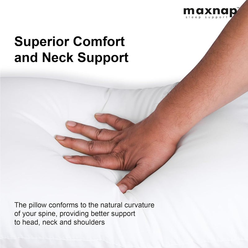 MAXNAP Fresh Comfort Pillow 24x16 inches (61 x 41 cm) Pack of 4 - Image 3