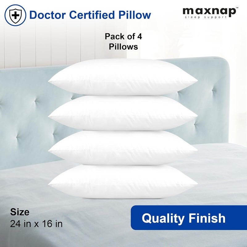MAXNAP Fresh Comfort Pillow 24x16 inches (61 x 41 cm) Pack of 4 - Image 2