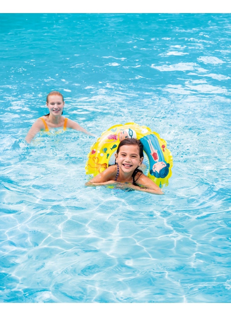 INTEX 59242NP-Inflatable Swim Ring 61cm/24", Yellow-Swim Sea - Image 2