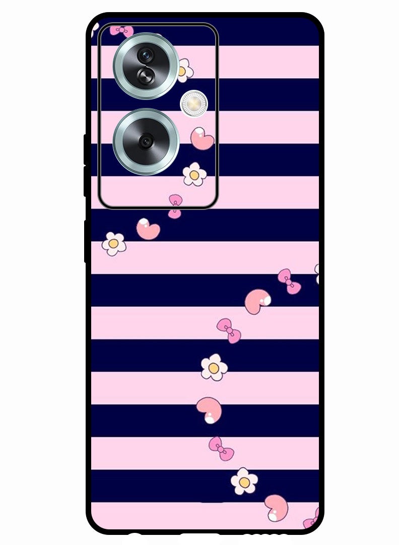 Theodor Protective Case Anti Scratch Shock Proof Bumper Cover For Oppo A2 Heart and Flowers - Image 1