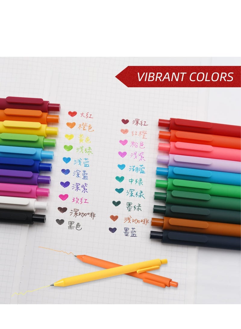 SYOSI PURE Retractable Gel ink Pens, Fine Tip 0.5mm(0.02in)-20 pieces set Colorful Barrel, Colorful ink *China Good Design Award 2015 Gold Award - Image 3