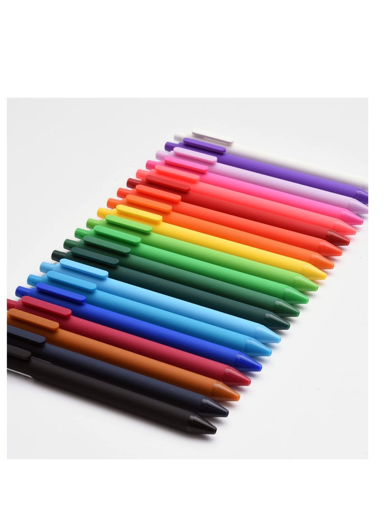 SYOSI PURE Retractable Gel ink Pens, Fine Tip 0.5mm(0.02in)-20 pieces set Colorful Barrel, Colorful ink *China Good Design Award 2015 Gold Award - Image 2