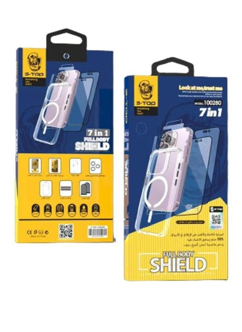 S-TOP 7 in 1 Integrated Protection Package for Iphone 15  - Image 3