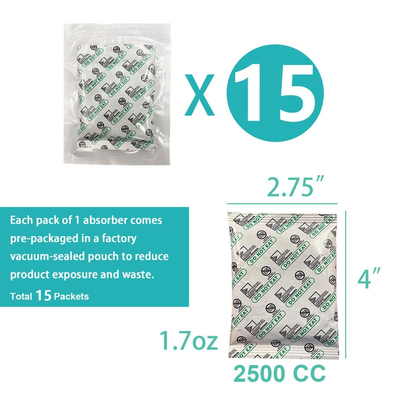 SHXWELL 15PCS 5 Gallon Mylar Bags with 2500CC Oxygen Absorbers & Labels, 10.5 Mil Thick 17"x 27" Vacuum Sealer Bags Heat Sealable Bag for Long Term Food Storage - Image 4